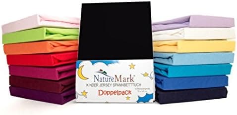 NatureMark Jersey-Spannbettlaken – 100% Baumwolle, 120 x 200 cm (Schoko Braun)