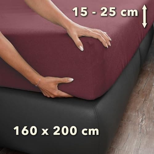 STUDIO Basic Frottee-Spannbettlaken 90 x 200 cm – weiches 80% Baumwolle/20% Polyester, elastisch & bügelfrei, OEKO-TEX f