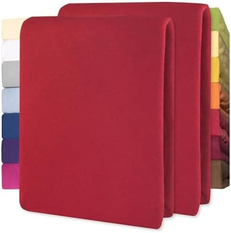 CelinaTex Jersey-Spannbettlaken 90x200–100x200 cm bis 26 cm Matratzenhöhe | 100% gekämmte Baumwolle | OEKO‑TEX STANDARD