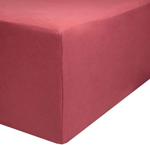 AVANTGARDE Spannbettlaken 180x200–200x220 cm, 40 cm Steg – 100% Jersey-Baumwolle 170 g/m², OEKO-TEX – passend für Boxspr