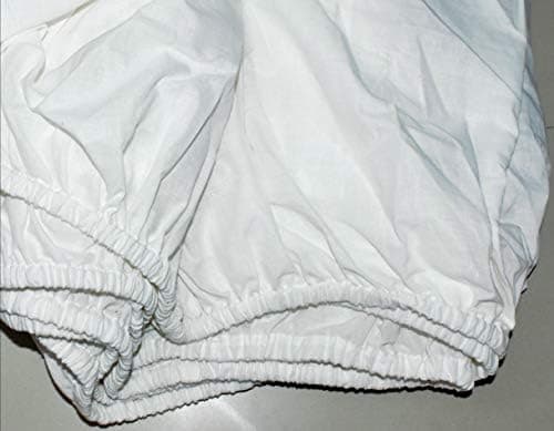 Spannbetttuch 100% Baumwolle, Weiß – 160 x 220 x 35 cm (35 cm Tiefe)