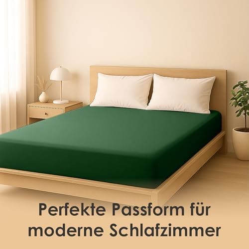 Jersey-Spannbettlaken / Spannbetttuch – 100% Baumwolle, 180x200–200x200 cm