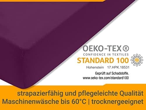Jersey-Spannbetttuch – 100% Baumwolle, 180–200 x 200 cm