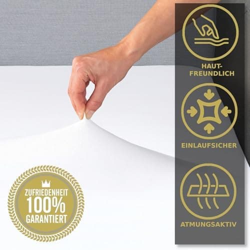 MALIKA® Spannbettlaken 120x200 cm – Jersey-Baumwolle Spannbetttuch, passend für Matratzen bis 28 cm