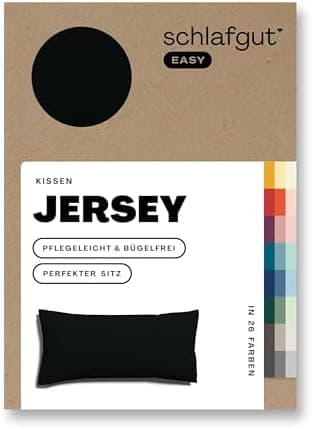 Schlafgut Easy Jersey Kissenbezug 40 x 40 cm – 100% Baumwolle, superweich & atmungsaktiv, Green Mid