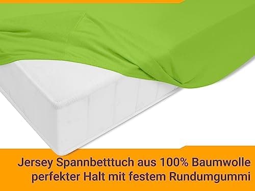Jersey-Spannbetttuch – 100% Baumwolle, 180–200 x 200 cm