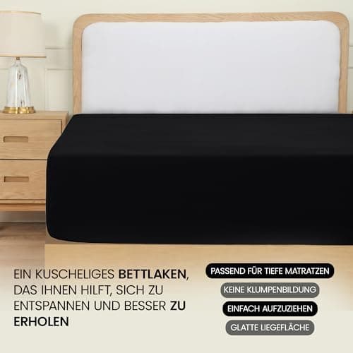 Utopia Bedding Spannbettlaken 180×200 cm – Grau, gebürstete Polyester‑Mikrofaser, OEKO‑TEX zertifiziert