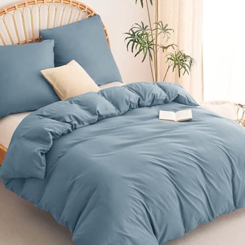 WAVVE Bettwäsche 135x200 – 4‑teiliges Mikrofaser‑Set Anthrazit (inkl. 2×80×80 cm Kissenbezüge) mit Reißverschluss, OEKO‑
