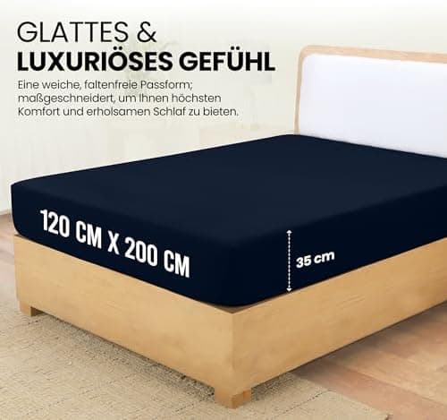 Utopia Bedding Spannbettlaken 180×200 cm – Grau, gebürstete Polyester‑Mikrofaser, OEKO‑TEX zertifiziert