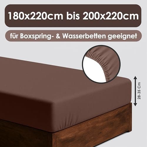 Jersey-Spannbettlaken / Spannbetttuch – 100% Baumwolle, 180x200–200x200 cm