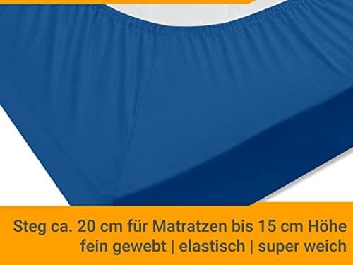 Jersey-Spannbetttuch – 100% Baumwolle, 180–200 x 200 cm