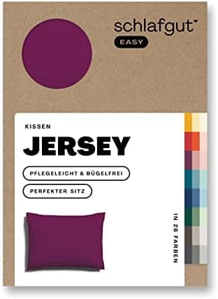 Schlafgut Easy Jersey Kissenbezug 40 x 40 cm – 100% Baumwolle, superweich & atmungsaktiv, Green Mid