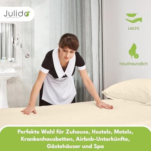 Julido Jersey-Spannbettlaken 140x200 cm – Baumwolle, OEKO-TEX® Standard 100, hautfreundlich & allergikergeeignet, Grün