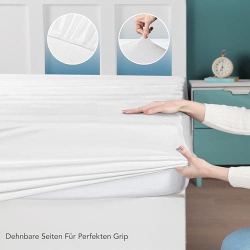 Utopia Bedding Jersey-Spannbettlaken 120 x 200 cm (25 cm) – Anthrazit, Baumwollmischung