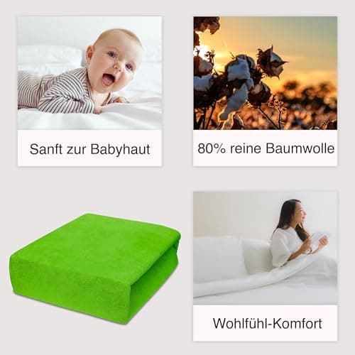 Elastisches Jersey-Spannbettlaken 90x180 cm – 100% Baumwolle, kuschelig warm