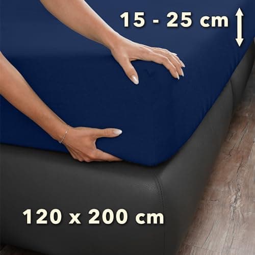 STUDIO Basic Frottee-Spannbettlaken 90 x 200 cm – weiches 80% Baumwolle/20% Polyester, elastisch & bügelfrei, OEKO-TEX f