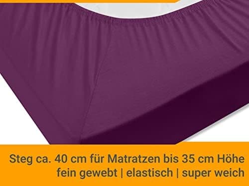 Jersey-Spannbetttuch – 100% Baumwolle, 180–200 x 200 cm