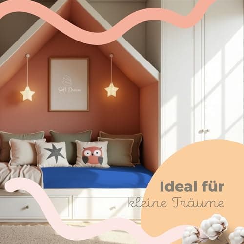 Soft Dream Spannbettlaken 90x200 cm Dunkelgrau – 100% gekämmte Baumwolle Jersey – für Kinder- & Juniorbett