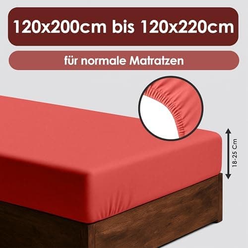 Jersey-Spannbettlaken / Spannbetttuch – 100% Baumwolle, 180x200–200x200 cm
