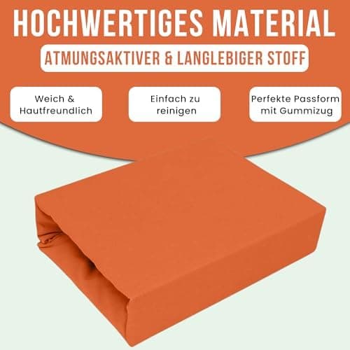 Elastisches Jersey-Spannbettlaken 90x180 cm – 100% Baumwolle, kuschelig warm