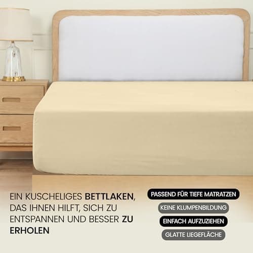 Utopia Bedding Spannbettlaken 180×200 cm – Grau, gebürstete Polyester‑Mikrofaser, OEKO‑TEX zertifiziert