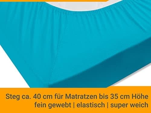 Jersey-Spannbetttuch – 100% Baumwolle, 180–200 x 200 cm