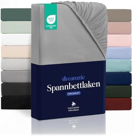 Dreamzie Spannbettlaken 120x200 cm – 100% Mikrofaser, Hoher Steg bis 35 cm
