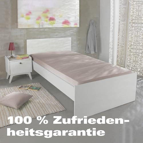 BaSaTex Bio-Jersey Spannbettlaken 120x200 cm – 100% Bio-Baumwolle, GOTS-zertifiziert – Taupe