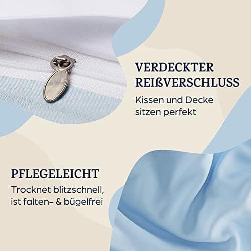 sleepwise Bettwäsche 135x200 Mikrofaser – ÖKO‑TEX zertifiziert, bügelfrei & knitterfrei, 2‑tlg. (inkl. 80x80 cm Kissenbe