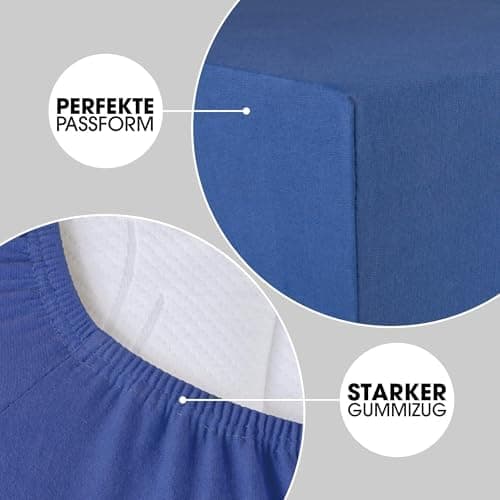 CelinaTex Jersey-Spannbettlaken 90x200–100x200 cm bis 26 cm Matratzenhöhe | 100% gekämmte Baumwolle | OEKO‑TEX STANDARD