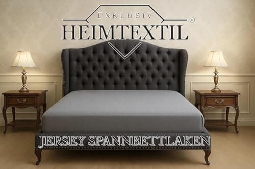EXKLUSIV HEIMTEXTIL Jersey-Spannbettlaken 90–100 x 200 cm, bis 25 cm Matratzenhöhe – 100% Baumwolle, Öko‑Tex zertifizier