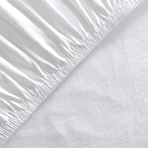 leevitex® Spannbettlaken 180x200–200x200 cm | 100% Jersey-Baumwolle | für Matratzen bis 25 cm