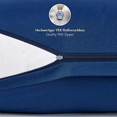 2er-Set Kissenbezüge 40 x 80 cm – Renforcé, 100% Baumwolle, superweich mit Reißverschluss, Babyrosa