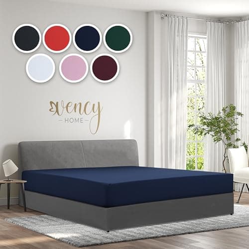 Vency Spannbettlaken 90x200 cm (bis 25 cm Matratzenhöhe) – 100% Baumwolle, Weiß