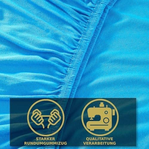 MALIKA® Spannbettlaken 120x200 cm – Jersey-Baumwolle Spannbetttuch, passend für Matratzen bis 28 cm