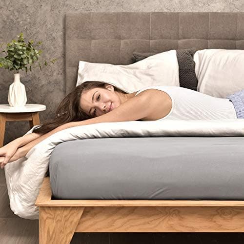 leevitex® Spannbettlaken 180x200–200x200 cm | 100% Jersey-Baumwolle | für Matratzen bis 25 cm
