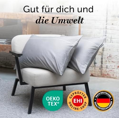 Cloudpillo Kissenbezug 40x80 cm 2er‑Pack – Premium atmungsaktive Baumwolle, ultraweich, mit Reißverschluss, antibakterie