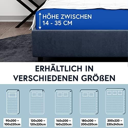 MOON-Luxury Spannbettlaken/Spannbetttuch Jersey-Stretch 230 g/m² OEKO-TEX – anthrazit, 90×200–100×220
