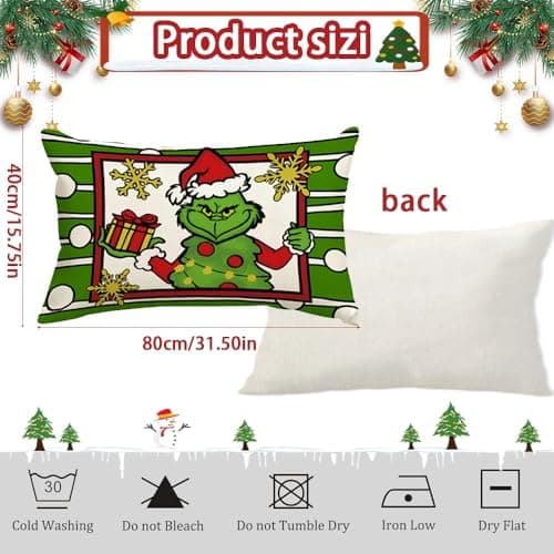 4er Set Kissenbezüge Weihnachten 40×80 cm – festliche Kissenhüllen für Sofa & Wohnzimmer