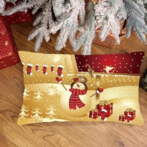 4er Set Kissenbezüge Weihnachten 40×80 cm – festliche Kissenhüllen für Sofa & Wohnzimmer
