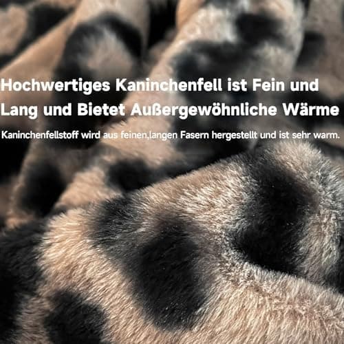 Premium Kaninchenfell Spannbettlaken-Set mit Leopardenmuster, 150×200 cm – 1 Spannbettlaken + 2 Kissenbezüge