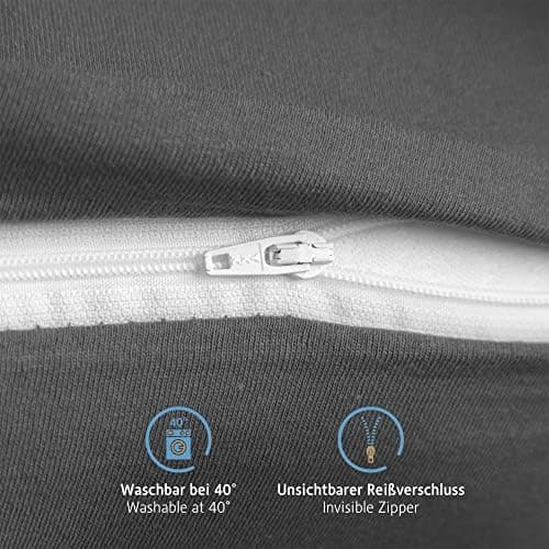 Komfortec Kissenbezüge 2er Set – 100% Baumwolle Premium Jersey (150 g/m²), superweich – OEKO‑TEX STANDARD 100