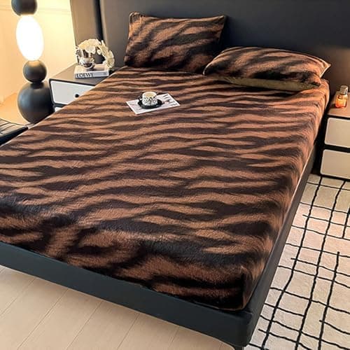 Luxus Kaninchenfell Spannbettlaken – ultraweich, flauschig & warm – 150 x 200 cm (Spannbettlaken + Kissenbezug-Paar)