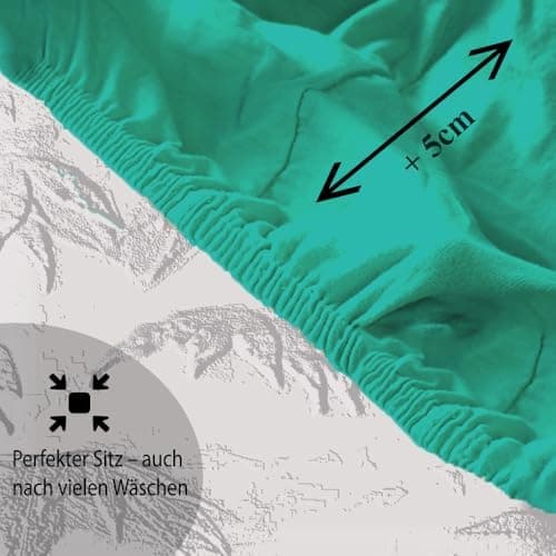 120x200 cm Jersey-Spannbettlaken – 100% Baumwolle, Weiß