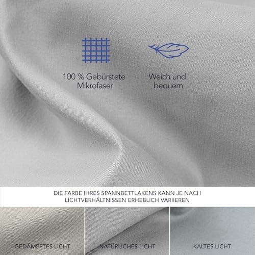 Dreamzie Spannbettlaken 120x200 cm – 100% Mikrofaser, Hoher Steg bis 35 cm