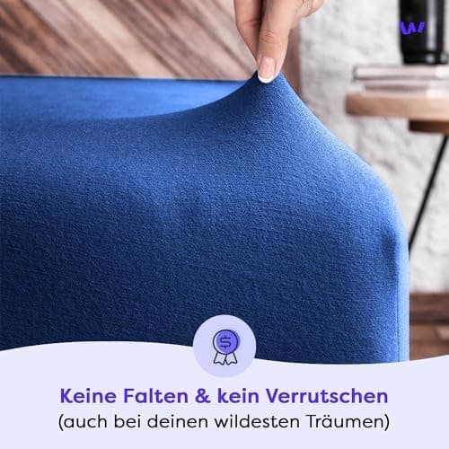 Wolkenfeld Spannbettlaken 180x200–200x220 cm | Premium Jersey-Baumwolle mit 5% Lycra | Für Matratzen bis 40 cm – Anthraz