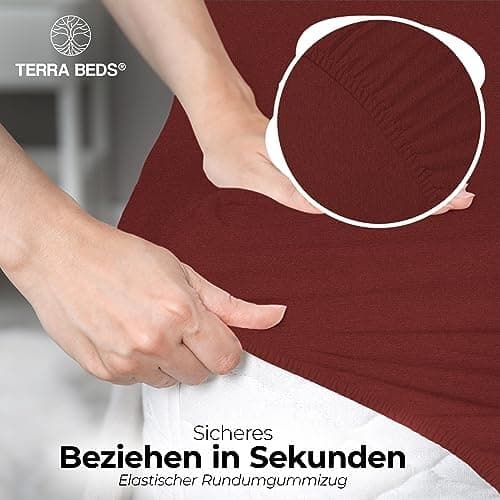 Premium Spannbettlaken 140x200–160x200 cm | 100% Baumwoll‑Jersey 160 g/m² | OEKO‑TEX MADE IN GREEN | 10 Farben