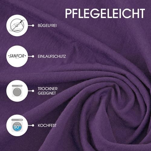 CelinaTex Jersey-Spannbettlaken 90x200–100x200 cm bis 26 cm Matratzenhöhe | 100% gekämmte Baumwolle | OEKO‑TEX STANDARD