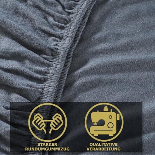 MALIKA® Spannbettlaken 120x200 cm – Jersey-Baumwolle Spannbetttuch, passend für Matratzen bis 28 cm