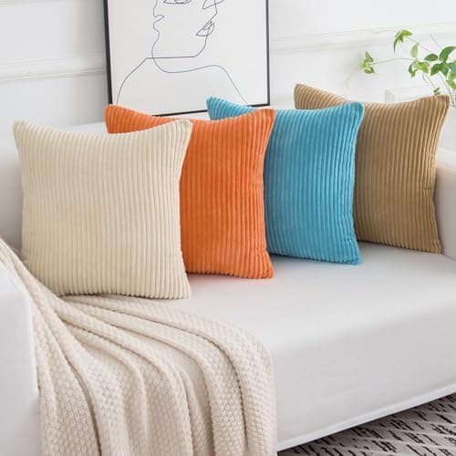 Softalker Kissenbezug 40x40 cm – 2er Set flauschig rosa, Dekokissenbezug für Sofa, Wohnzimmer & Schlafzimmer
